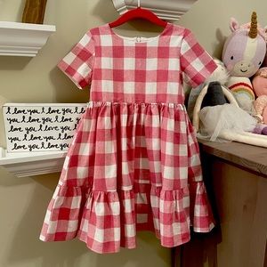 Red and white checkered dress sz 5